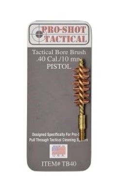 PROSHOT 40 CAL./10MM PISTOL BRUSH FOR TACTICAL PULL THROUGH SYSTEM TB40 - Taurus Savings